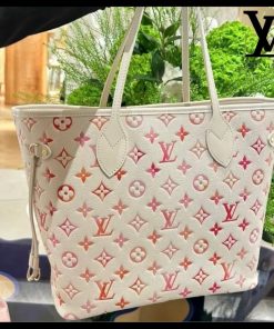 【ピンク×オレンジが可愛い♪】Louis Vuitton ネヴァーフル MM M47080